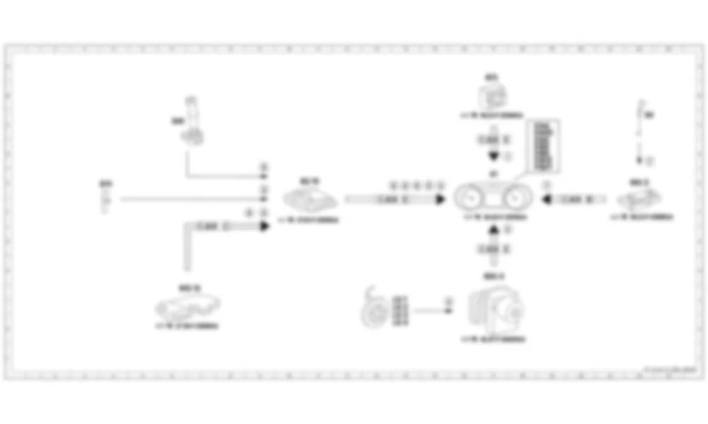 Электросхема Принципиальная электрическая схема комбинации приборов, индикация рабочего состояния для Mercedes-Benz SLS-class (C197) 2010-2020