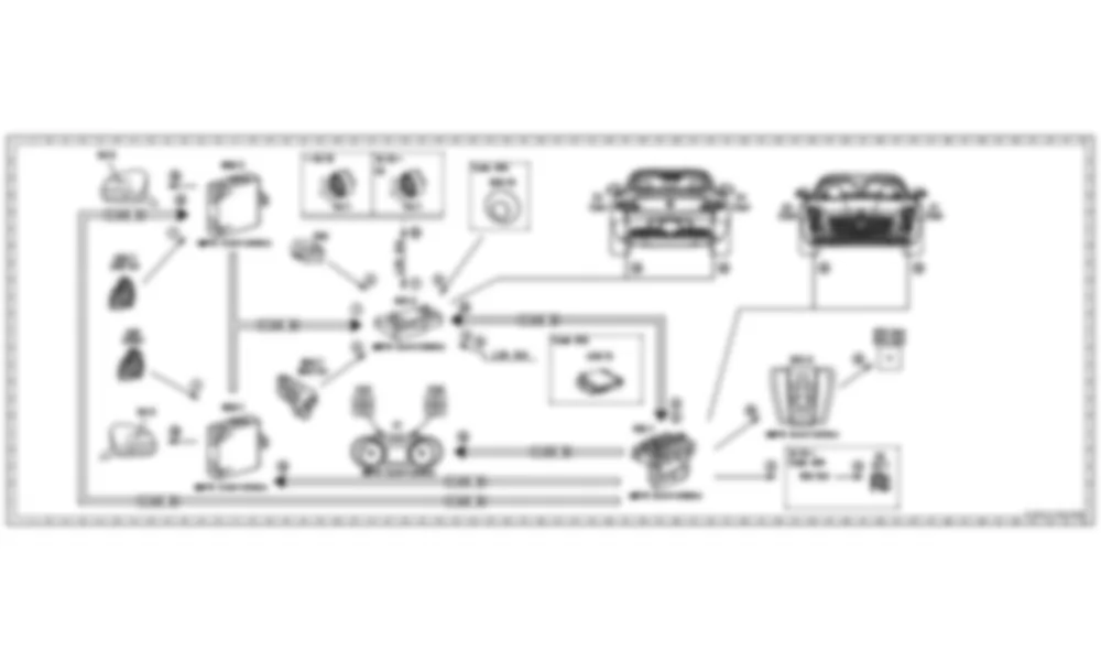Электросхема Принципиальная электрическая схема системы охранной сигнализации, срабатывание сигнализации для Mercedes-Benz SLS-class (C197) 2010-2020