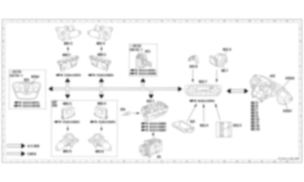 Электросхема Функциональная схема, электрика, климат-контроль салона для Mercedes-Benz C-class (W203) 2000—2007