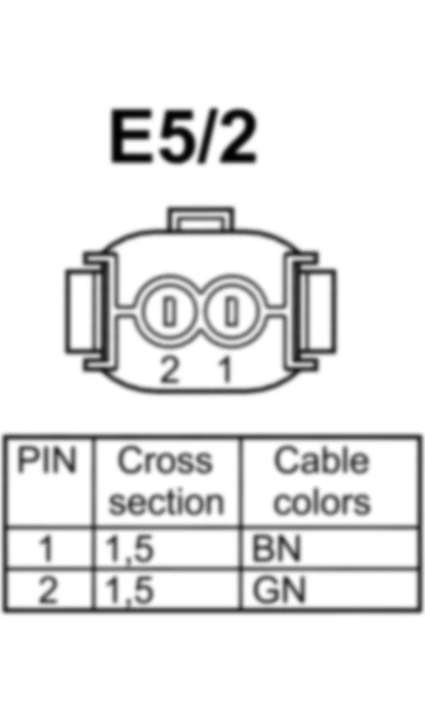 Распиновка разъема E5/2 -  Правая противотуманная фара для Mercedes-Benz C-class (W204) 2007—2014