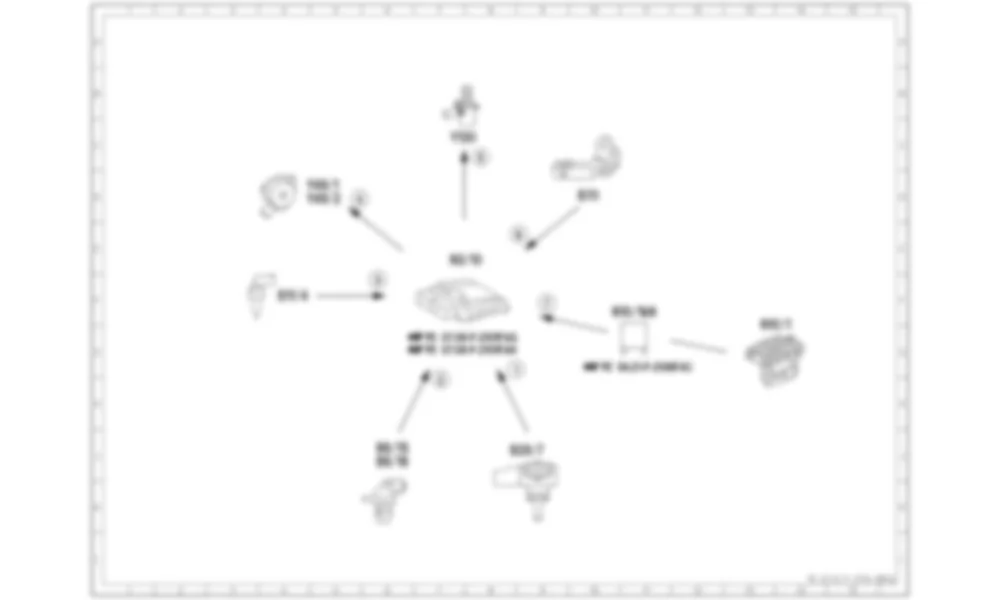Электросхема Принципиальная электрическая схема регулировки фаз газораспределения для Mercedes-Benz C-class (W204) 2007—2014