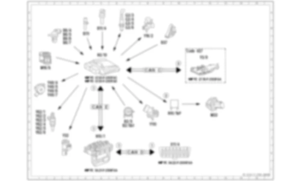 Электросхема Принципиальная электрическая схема управления прогревом ME для Mercedes-Benz C-class (W204) 2007—2014