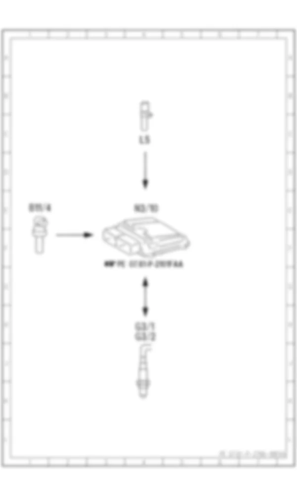 Электросхема Принципиальная электрическая схема подогрева кислородного датчика ME для Mercedes-Benz C-class (W204) 2007—2014