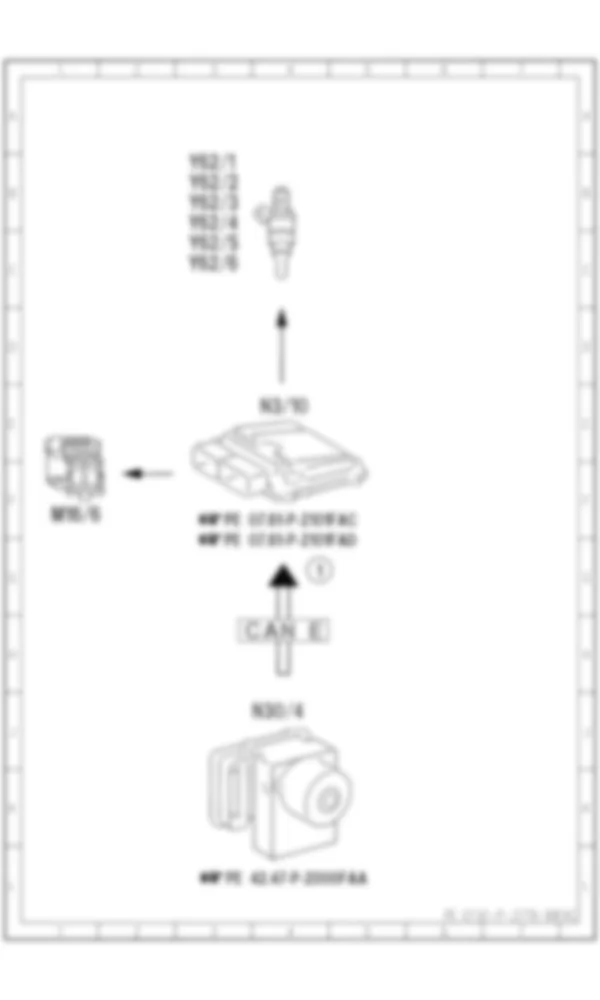 Электросхема Принципиальная электрическая схема для ограничения максимальной скорости для Mercedes-Benz C-class (W204) 2007—2014