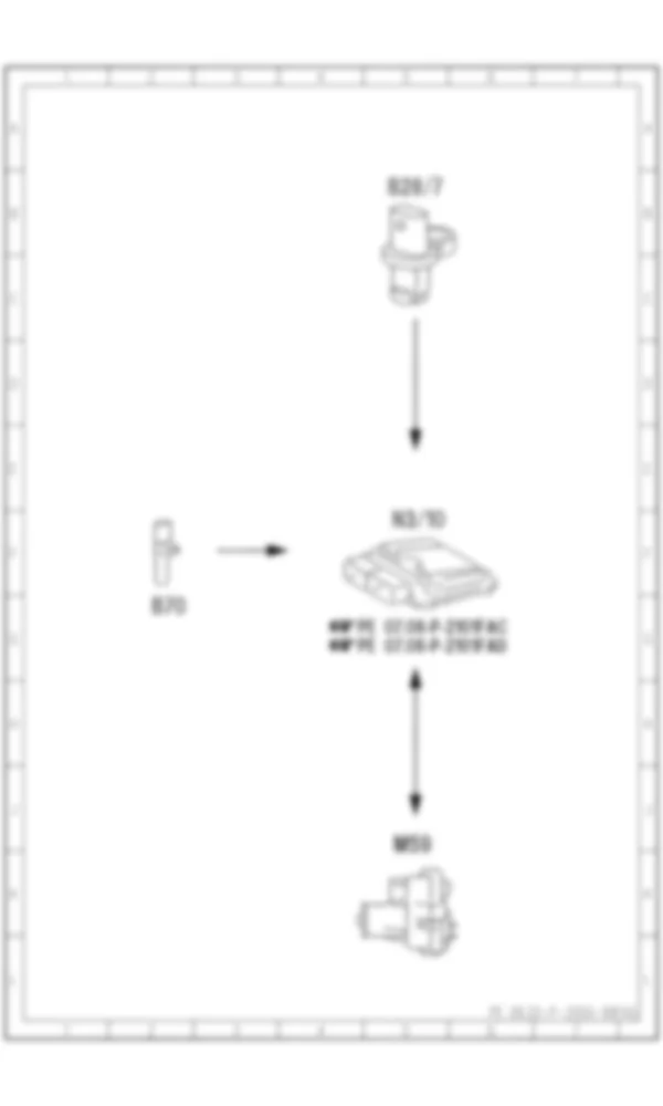 Электросхема Принципиальная электрическая схема регулировки вихревой заслонки для Mercedes-Benz C-class (W204) 2007—2014