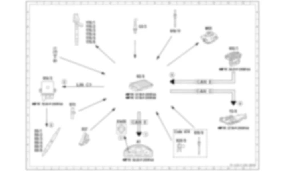 Электросхема Принципиальная электрическая схема системы очистки выхлопных газов для Mercedes-Benz C-class (W204) 2007—2014