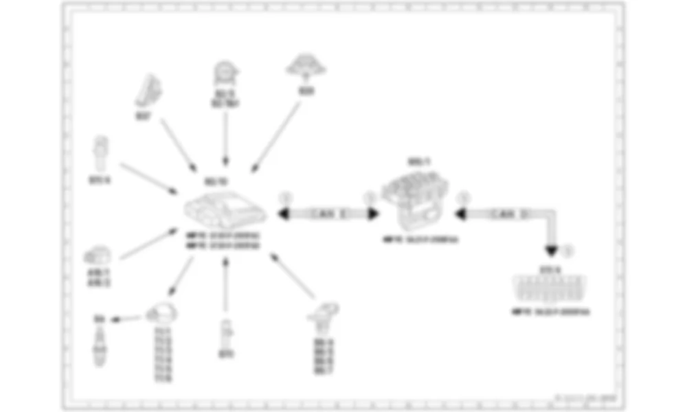 Электросхема Принципиальная электрическая схема антидетонационного контроля для Mercedes-Benz C-class (W204) 2007—2014