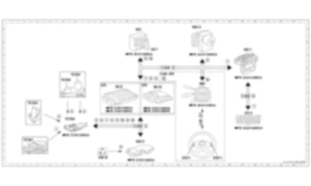Электросхема Принципиальная электрическая схема для полностью интегрированных входных сигналов управления коробкой передач для Mercedes-Benz C-class (W204) 2007—2014