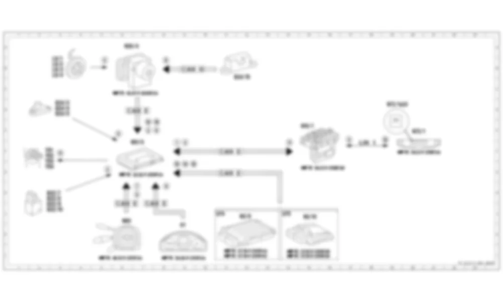 Электросхема Принципиальная электрическая схема адаптивной системы демпфирования (ADS) для Mercedes-Benz C-class (W204) 2007—2014