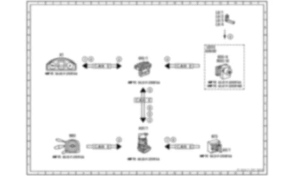 Электросхема Принципиальная электрическая схема электрогидравлического чувствительного к скорости усилителя рулевого управления для Mercedes-Benz C-class (W204) 2007—2014