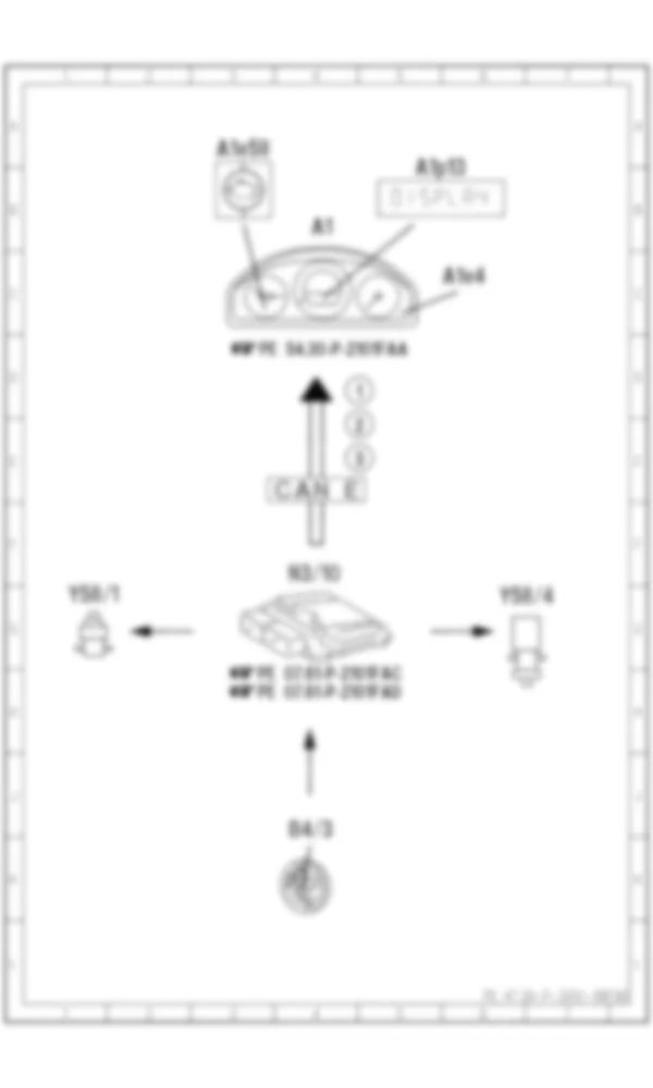 Электросхема Функциональная электрическая схема для продувки системы с испытанием на герметичность для Mercedes-Benz C-class (W204) 2007—2014
