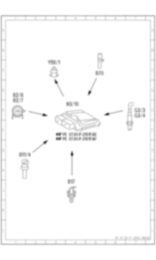 Электросхема Принципиальная электрическая схема управления продувкой для Mercedes-Benz C-class (W204) 2007—2014