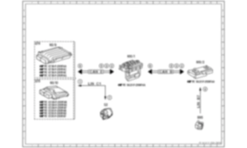 Электросхема Принципиальная электрическая схема управления генератором для Mercedes-Benz C-class (W204) 2007—2014