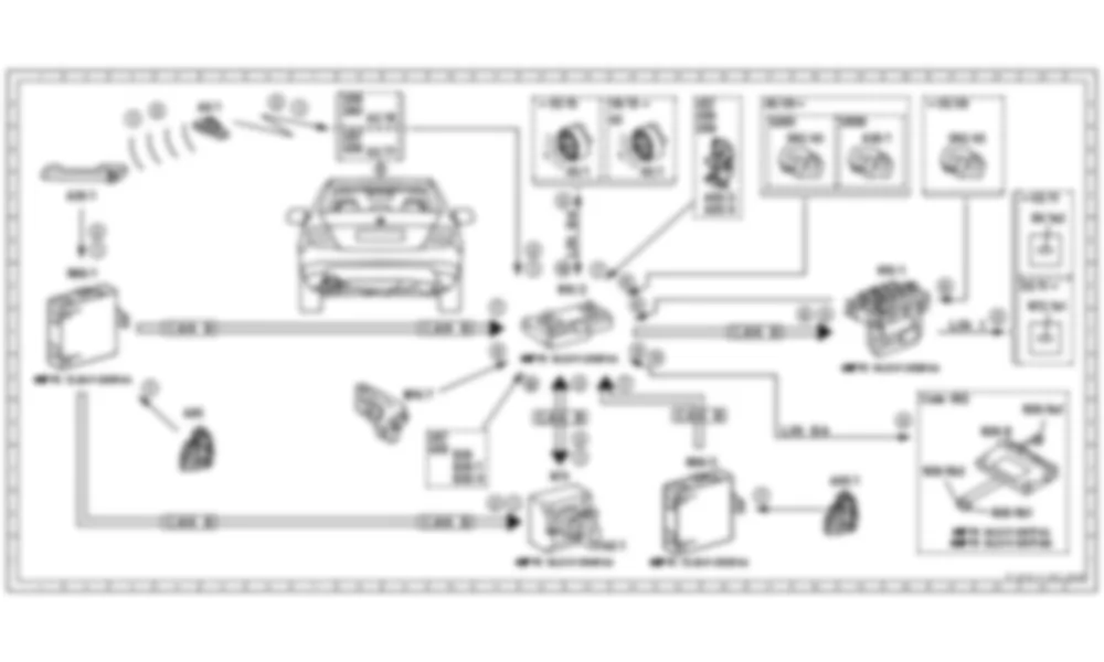 Электросхема Принципиальная электрическая схема системы охранной сигнализации, активация для Mercedes-Benz C-class (W204) 2007—2014