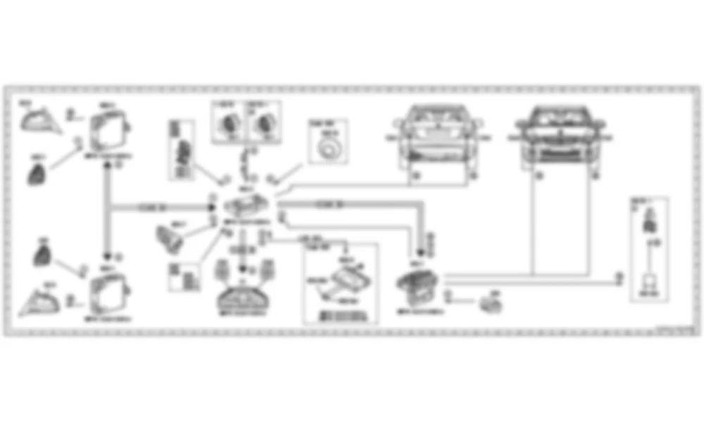 Электросхема Принципиальная электрическая схема системы охранной сигнализации, срабатывание сигнализации для Mercedes-Benz C-class (W204) 2007—2014
