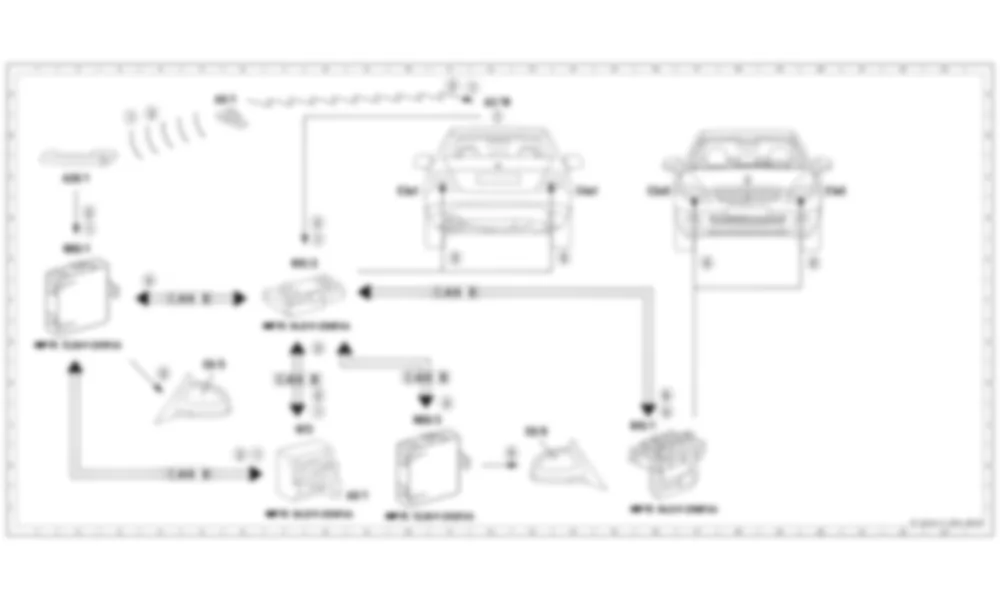 Электросхема Принципиальная электрическая схема системы охранной сигнализации, срабатывание сигнализации аварийным выключателем для Mercedes-Benz C-class (W204) 2007—2014