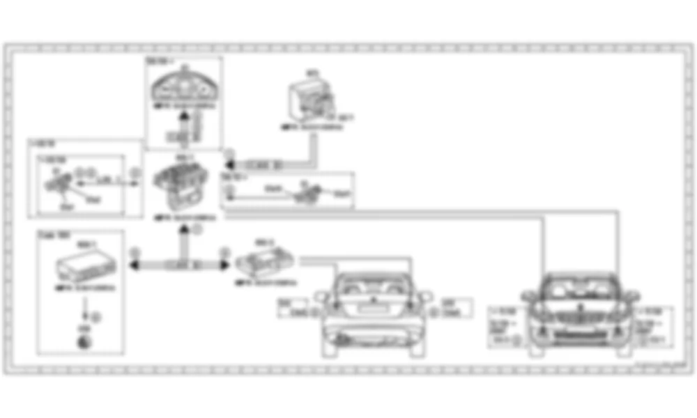 Электросхема Принципиальная электрическая схема включения передних противотуманных фар для Mercedes-Benz C-class (W204) 2007—2014
