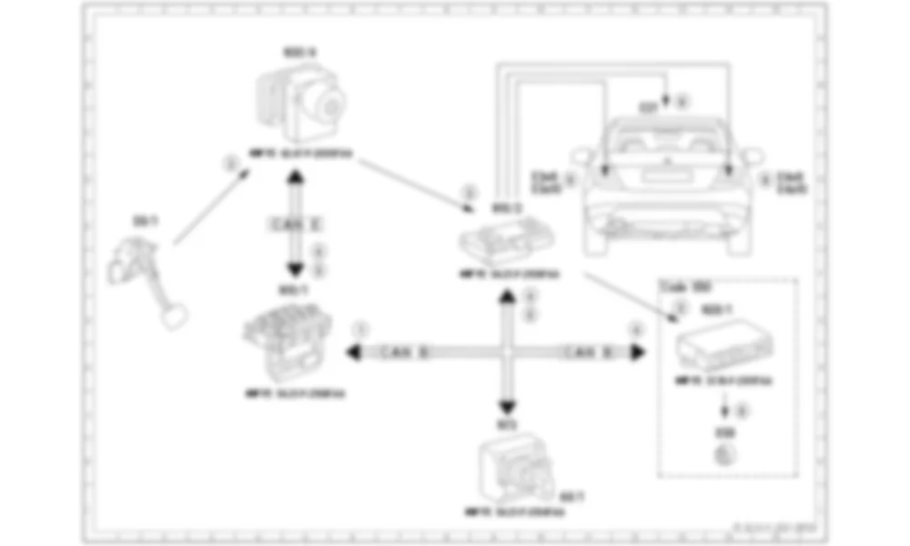 Электросхема Принципиальная электрическая схема срабатывания стоп-сигнала для Mercedes-Benz C-class (W204) 2007—2014