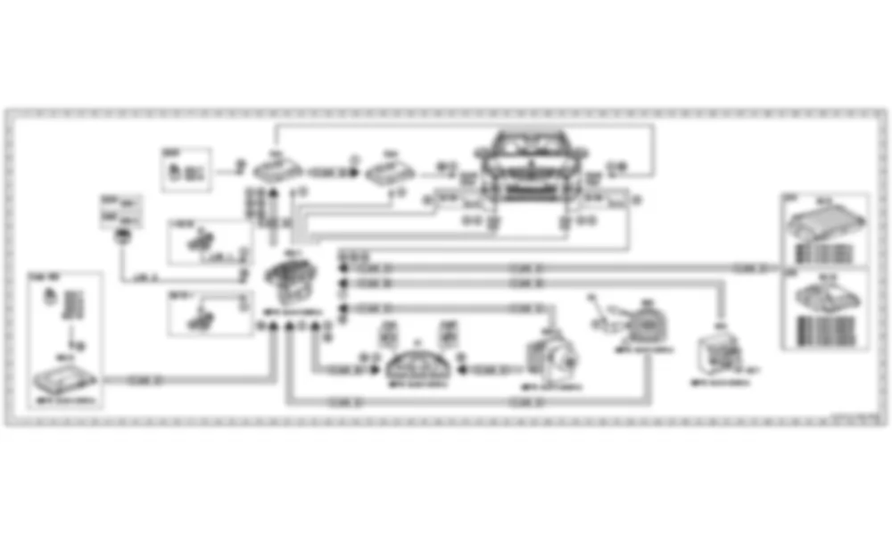 Электросхема Принципиальная электрическая схема включения дальнего света для Mercedes-Benz C-class (W204) 2007—2014