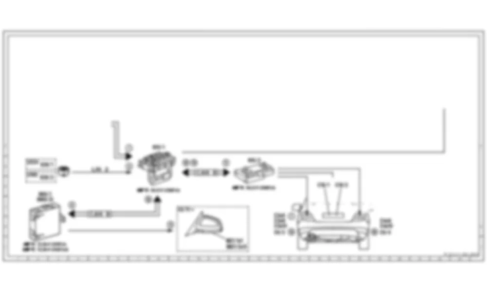 Электросхема Принципиальная электрическая схема, задержка выключения фар (SWA) для Mercedes-Benz C-class (W204) 2007—2014