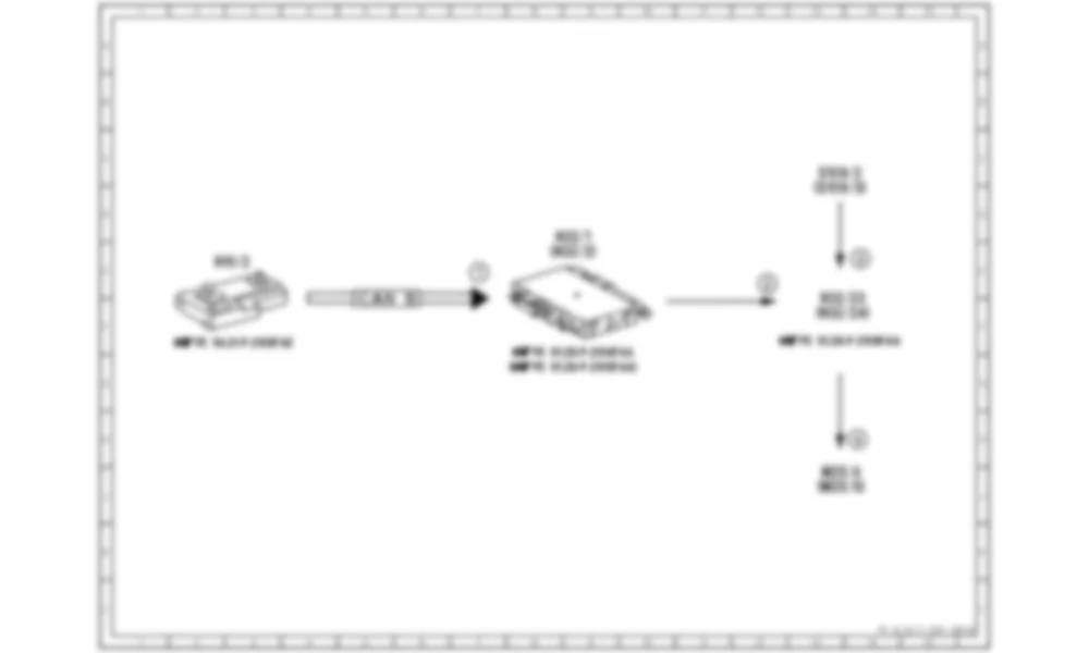 Электросхема Принципиальная электрическая схема регулировки поясничной опоры для Mercedes-Benz C-class (W204) 2007—2014