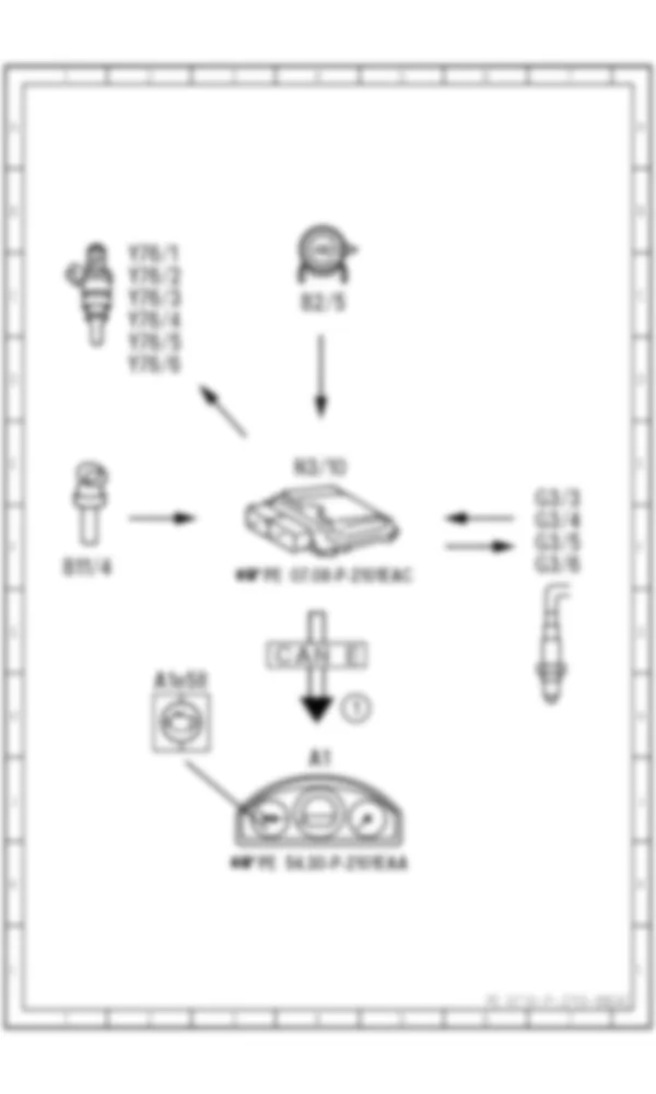 Электросхема Принципиальная электрическая схема лямбда-регулирования для Mercedes-Benz E-class (C207) 2010-2017