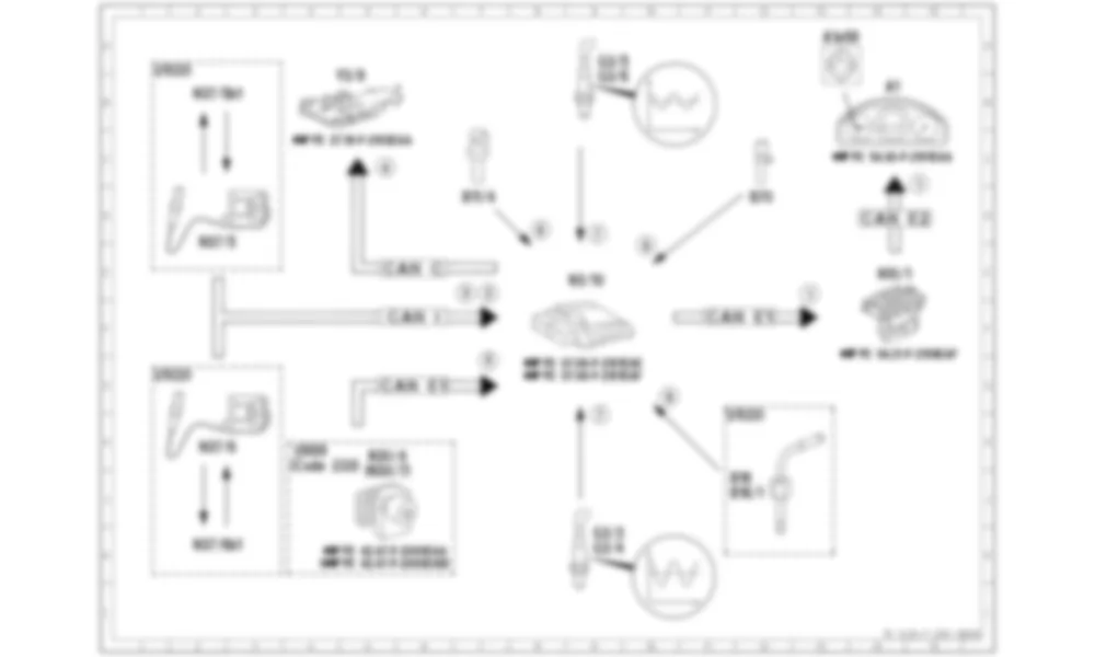 Электросхема Принципиальная электрическая схема системы очистки выхлопных газов для Mercedes-Benz E-class (C207) 2010-2017