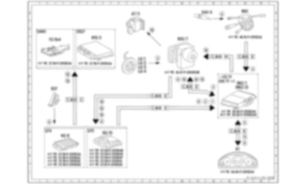 Электросхема Принципиальная электрическая схема круиз-контроля (CC) для Mercedes-Benz E-class (C207) 2010-2017