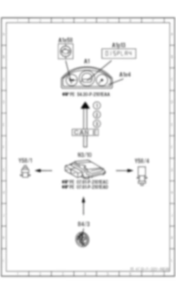 Электросхема Функциональная электрическая схема для продувки системы с испытанием на герметичность для Mercedes-Benz E-class (C207) 2010-2017