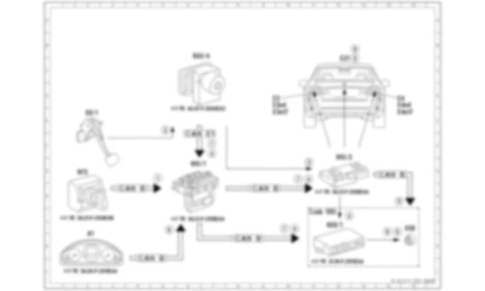 Электросхема Принципиальная электрическая схема срабатывания стоп-сигнала для Mercedes-Benz E-class (C207) 2010-2017