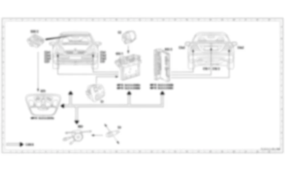 Электросхема Функциональная схема электрической системы для наружного освещения для Mercedes-Benz CLK-class (W209) 2002—2009