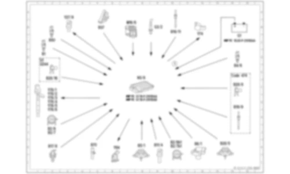 Электросхема Электрическая схема управления впрыском для Mercedes-Benz E-class (W212) 2009—2016