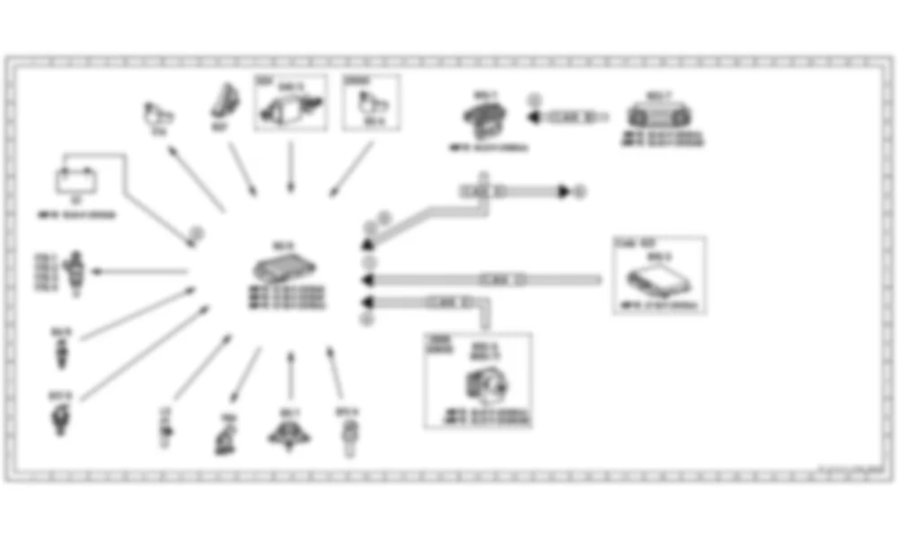 Электросхема Принципиальная электрическая схема управления частотой вращения для Mercedes-Benz E-class (W212) 2009—2016