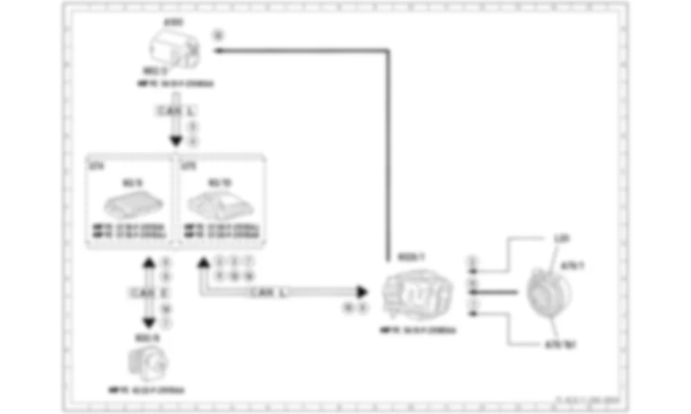 Электросхема Принципиальная электрическая схема рекуперативного торможения для Mercedes-Benz E-class (W212) 2009—2016
