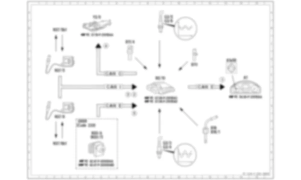 Электросхема Принципиальная электрическая схема системы очистки выхлопных газов для Mercedes-Benz E-class (W212) 2009—2016
