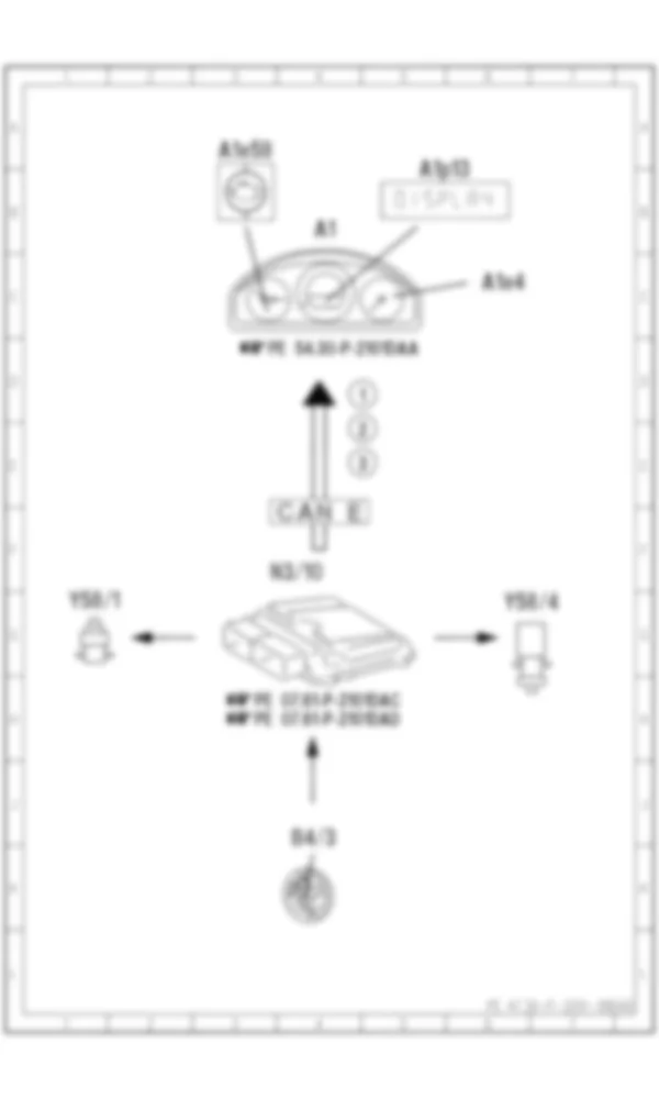 Электросхема Функциональная электрическая схема для продувки системы с испытанием на герметичность для Mercedes-Benz E-class (W212) 2009—2016