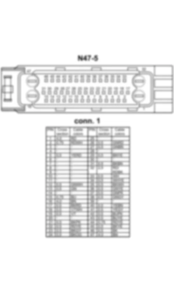 Распиновка разъема N47-5 -  Блок управления ESP для Mercedes-Benz CL-class (C216) 2006—2014