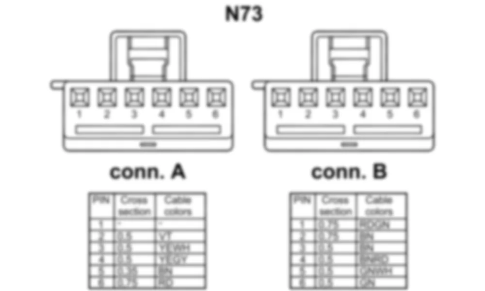 Распиновка разъема N73 -  Блок управления EIS [EZS] для Mercedes-Benz CL-class (C216) 2006—2014