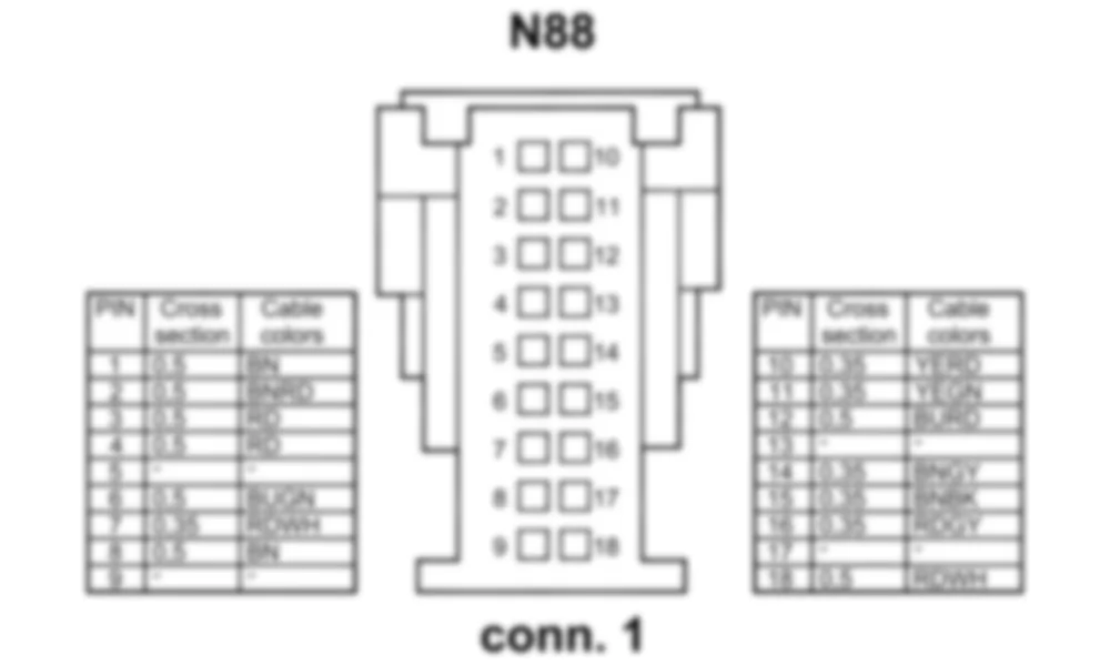 Распиновка разъема N88 -  Блок управления TPM [RDK] для Mercedes-Benz CL-class (C216) 2006—2014