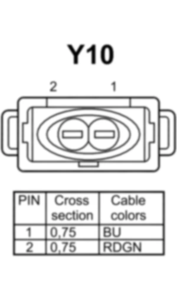 Распиновка разъема Y10 -  Электромагнитный клапан SPS [PML] для Mercedes-Benz CL-class (C216) 2006—2014