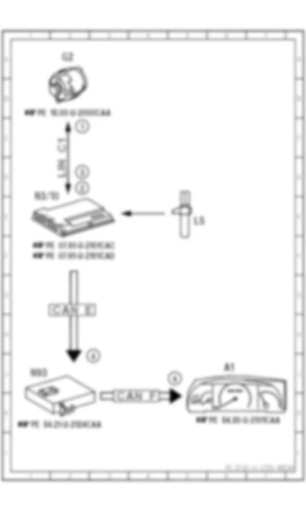 Электросхема Функциональная электрическая схема интерфейса генератора ME для Mercedes-Benz CL-class (C216) 2006—2014