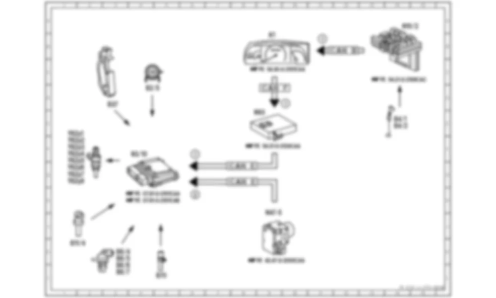 Электросхема Электрическая схема для оценки плавности хода ME для Mercedes-Benz CL-class (C216) 2006—2014