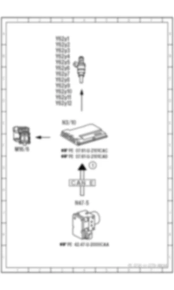 Электросхема Функциональная электрическая схема для ограничения максимальной скорости для Mercedes-Benz CL-class (C216) 2006—2014