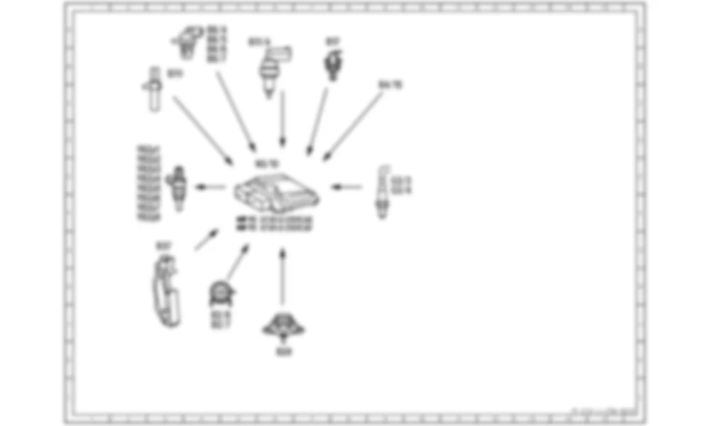 Электросхема Принципиальная электрическая схема управления впрыском для Mercedes-Benz CL-class (C216) 2006—2014
