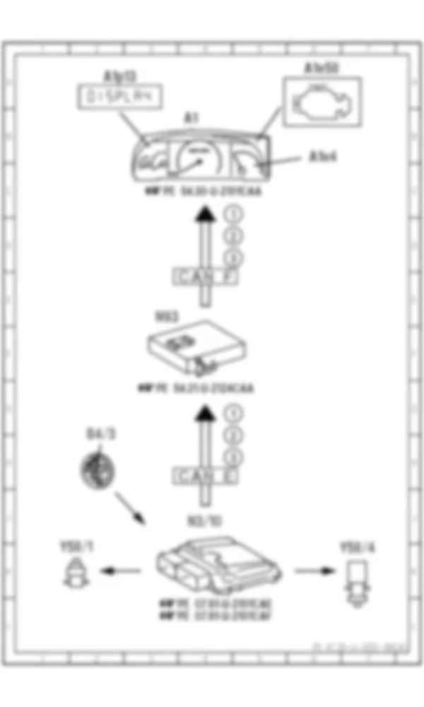 Электросхема Функциональная электрическая схема для продувки системы с испытанием на герметичность для Mercedes-Benz CL-class (C216) 2006—2014
