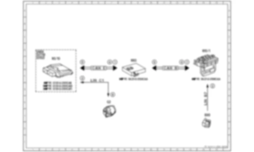 Электросхема Принципиальная электрическая схема управления генератором для Mercedes-Benz CL-class (C216) 2006—2014