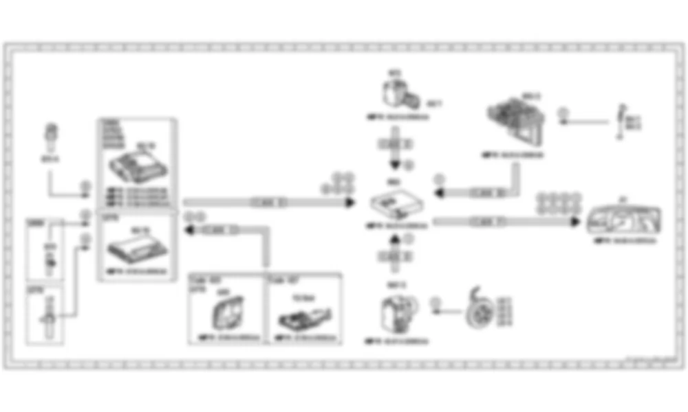 Электросхема Функциональная электрическая схема для индикации рабочего состояния комбинации приборов для Mercedes-Benz CL-class (C216) 2006—2014