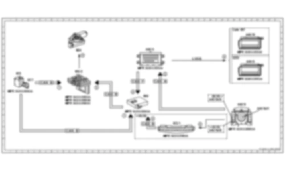 Электросхема Принципиальная электрическая схема электрических жалюзи на роликах для Mercedes-Benz CL-class (C216) 2006—2014