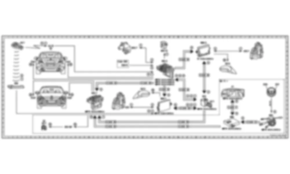 Электросхема Принципиальная электрическая схема работы центрального замка с ключом-передатчиком для Mercedes-Benz CL-class (C216) 2006—2014