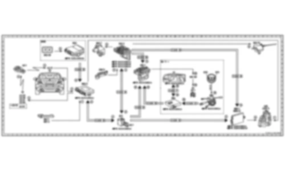 Электросхема Принципиальная электрическая схема функции блокировки / разблокировки KEYLESS-GO для Mercedes-Benz CL-class (C216) 2006—2014